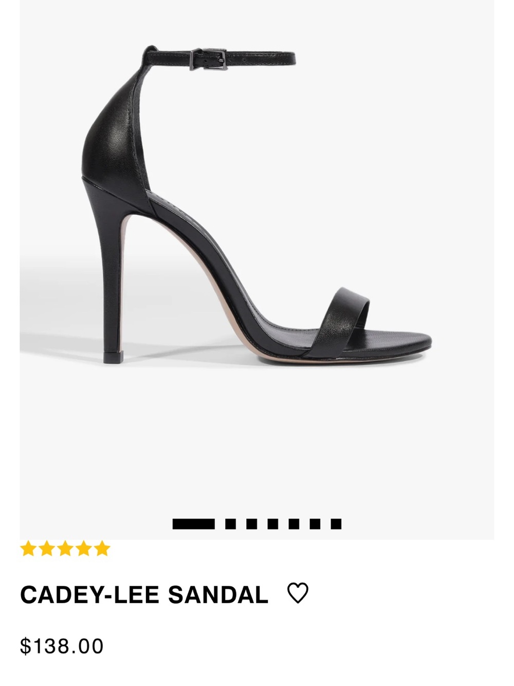 SCHUTZ Black Cadey-Lee Ankle-Strap Stiletto Sandal